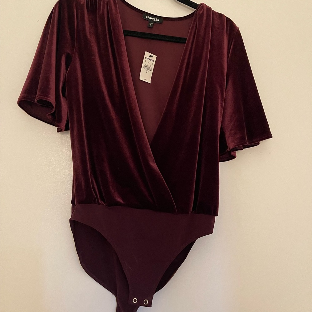 Express velvet bodysuit - NWT